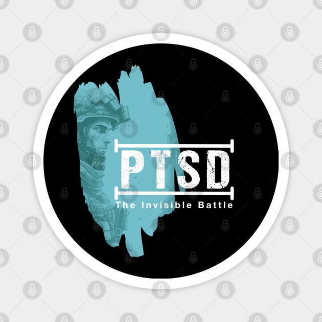 PTSD : The Invisible Battle Magnet by pixcotee